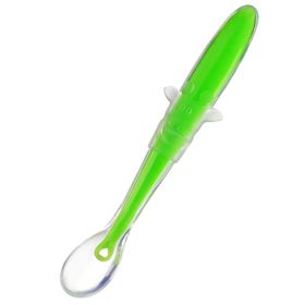 Children's Training Full Silicone Soft Baby Spoon (Color: Green)