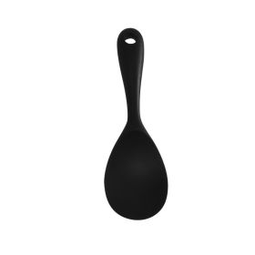 Household Silicone Non-stick Shovel Integrated Rice Spoon (Color: Black)