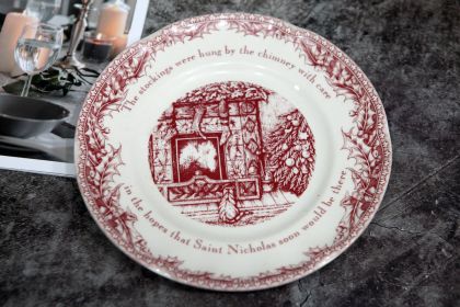 Christmas Tree Tableware European-style Small Luxury Household Ceramic Plate Western Dinner Plate (Option: 8inch Christmas tree eve)