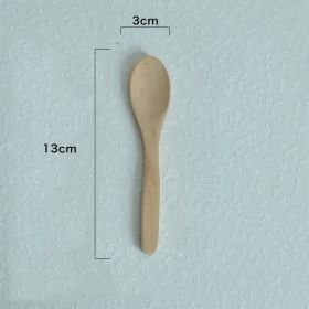 Eco-friendly Wooden Spoon For Eating (Option: 13x3cm unpainted)