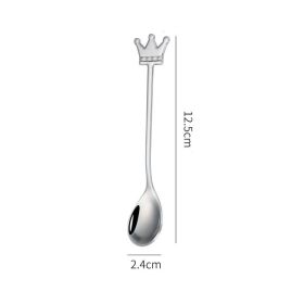 Japanese Style Stainless Steel Cartoon Sunflower Spoon (Option: True colors-Crown Spoon)