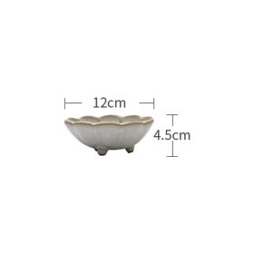 Retro Bowl Fish Plate Ceramic Plate Rice Bowl Household Bowl Plate Cutlery Set (Option: 2style)