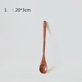 Small Customized Lettering Japanese Children Wooden Soup Spoon (Option: 1 Style)