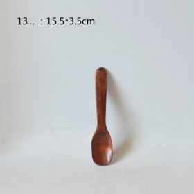 Small Customized Lettering Japanese Children Wooden Soup Spoon (Option: 13 Style)