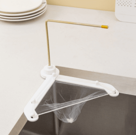 Kitchen Sink Drain Tripod Garbage Filter (Option: White-With rod)