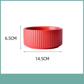 Creative Personality Household Ceramic Bowl Tableware (Option: Red-6inch)