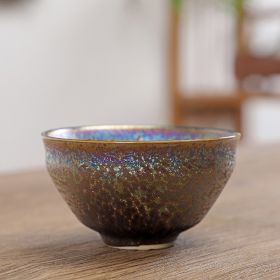 Colorful Black Gold Kiln Variation Tianmu Glazed Ceramic Tea Cup (Option: 5tyle)