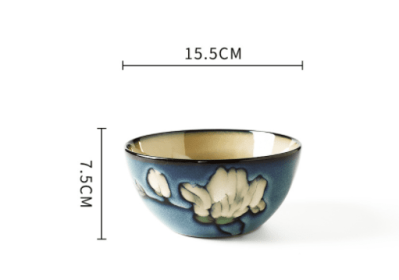 Underglaze Color Hand-painted Creative Bowls And Plates (Option: Salad bowl 6inches)