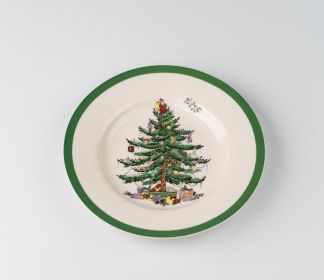 Christmas Tree Tableware European-style Small Luxury Household Ceramic Plate Western Dinner Plate (Option: 8inch flat plate)