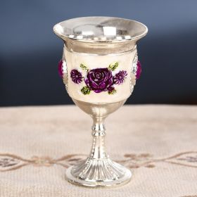 Russian Court Style Metal Spirit Glass (Option: Silver white purple)