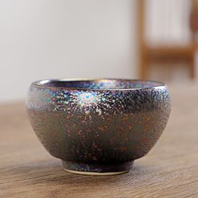 Colorful Black Gold Kiln Variation Tianmu Glazed Ceramic Tea Cup (Option: 8tyle)