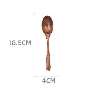 Japanese Style Wooden Long Handle Soup Instant Noodle Spoon (Option: 1 Style)