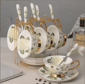 European Style Ceramic Cup Coffee Set (Option: M)