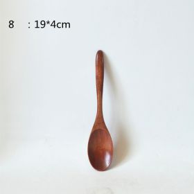 Small Customized Lettering Japanese Children Wooden Soup Spoon (Option: 8 Style)