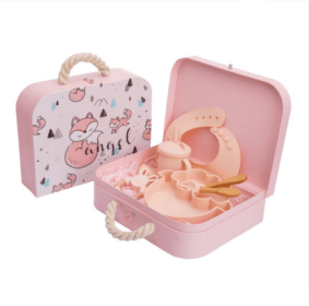 Newborn Baby Cotton Baby Pig Gift Box (Option: Pink bunny)