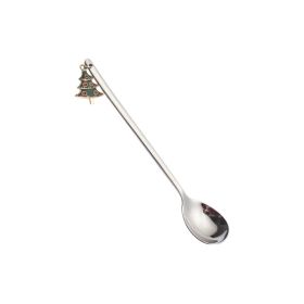 304 Stainless Steel Christmas Spoon (Option: Silver-Christmas tree)