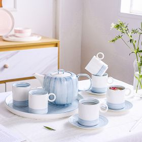 Home Living Room Drinking Ware Afternoon Tea Cup (Option: Blue-B)