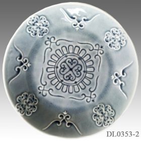 Ice Cracked Glazed Western Dinner Plate Ceramic Plate (Option: DL03532)