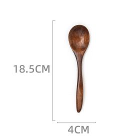 Japanese Style Wooden Long Handle Soup Instant Noodle Spoon (Option: 4 Style)