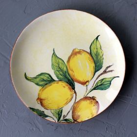 Large Underglaze Color Ceramic Tableware Western Plate (Option: Lemon platter)