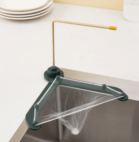 Kitchen Sink Drain Tripod Garbage Filter (Option: Green-With rod)