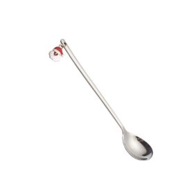 304 Stainless Steel Christmas Spoon (Option: Silver-Santa Claus)