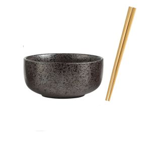 Creative Japanese Student Ceramic Soup Bowl Tableware (Option: Tianmu glaze-6.5inch Chopsticks)