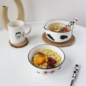 Instant Noodle Bowl With Lid For Home Breakfast Soup Student Dormitory (Option: Suit)