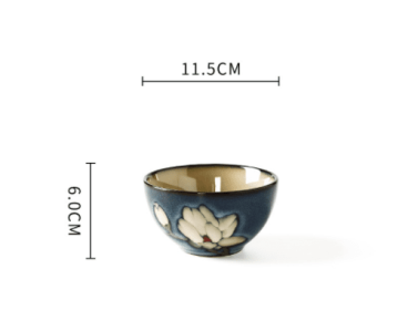 Underglaze Color Hand-painted Creative Bowls And Plates (Option: Rice bowl 4.5inches)