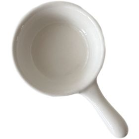 Japanese Mini Handle Dish Dipping Dish Tomato Sauce (Color: White)