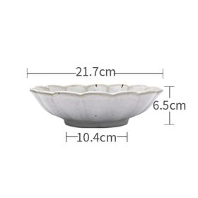 Retro Bowl Fish Plate Ceramic Plate Rice Bowl Household Bowl Plate Cutlery Set (Option: 6style)