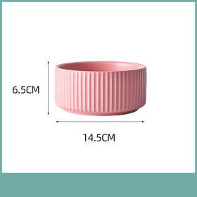 Creative Personality Household Ceramic Bowl Tableware (Option: Pink-6inch)