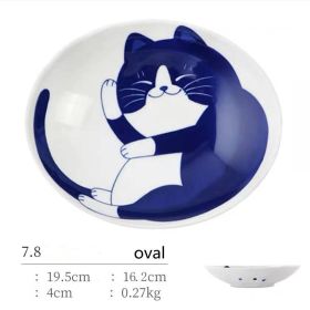 Japanese Style Cat Ceramic Japanese Bowl (Option: H1)