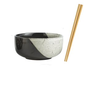 Creative Japanese Student Ceramic Soup Bowl Tableware (Option: Crescent moon-6.5inch Chopsticks)