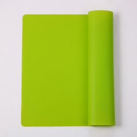 Rectangular 4030 Silicone Placemat Non-slip Heatproof Foldable (Option: Green-400300 075mm)