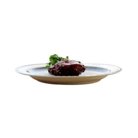 Ceramic Steak Plate Japanese Retro Deep Dish Tableware (Option: Shallow dish)