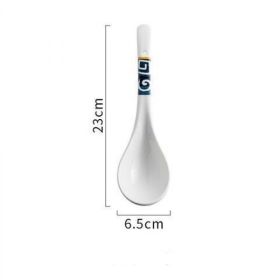 Japanese Style Creative Restaurant Home  Ceramic Spoon (Option: G)