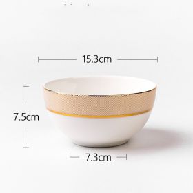 Nordic Light Luxury Household Bone China Plates And Tableware (Option: P)