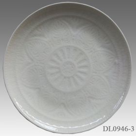 Ice Cracked Glazed Western Dinner Plate Ceramic Plate (Option: DL09463)