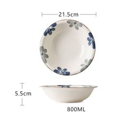 Japanese Style Household Underglaze Hand painted Ceramic Tableware (Option: Spring rhyme)