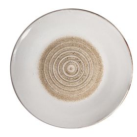 Threaded 10.5inch Japanese Retro Style Dining Room Flat Plate (Option: 10.5inches)