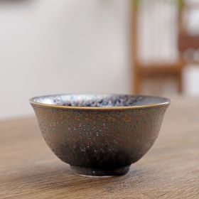 Colorful Black Gold Kiln Variation Tianmu Glazed Ceramic Tea Cup (Option: 10tyle)