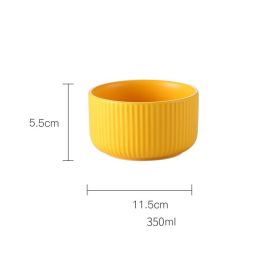 Home Creative Ceramic Oven Baking Bowls (Option: Yellow-4.5inch)