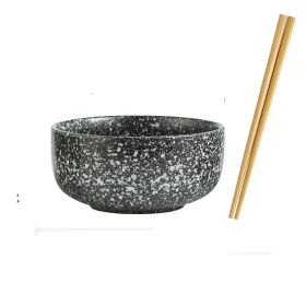 Creative Japanese Student Ceramic Soup Bowl Tableware (Option: Silver snow-6.5inch Chopsticks)