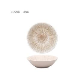 Japanese Style Household Retro Round Dish Dish (Option: Small bowl white)