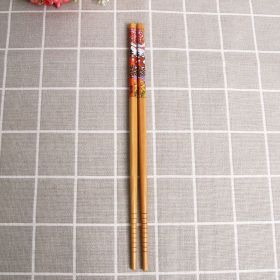 Lady Printed Bamboo Chopsticks (Option: Color6-10pairs)