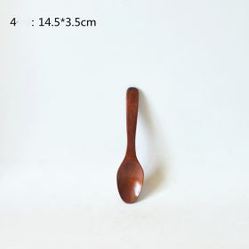 Small Customized Lettering Japanese Children Wooden Soup Spoon (Option: 4 Style)