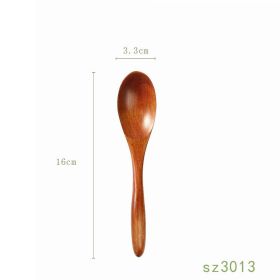 Solid Wood Spoon Japanese Honey Spoon (Option: 6 Style)