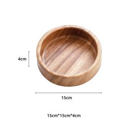 South American Walnut Home Dessert Creative Dessert Plate (Option: Round wooden bowl)