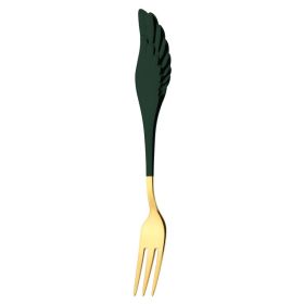 304 Stainless Steel Coffee Spoon Creative Net Red Wings Spoon Ice Cream Spoon Dessert Spoon Fork Spoon Spoon Gift Tableware (Option: L)